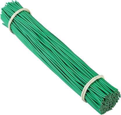 200 Pcs 6 inch Garden Twist Tie, Round Plastic Twist Ties for Plants, Vines and Wrapping Cords or Christmas Tree Gardening Plants Growth and Care, Office Home Cable Organization (Green)