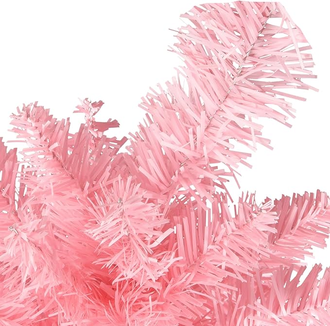 3FT Tabletop Mini Christmas Tree, Artificial Small Christmas Tree for Home, Desk, Office, and Xmas Party Holiday Décor, Easy Assembly, Pink