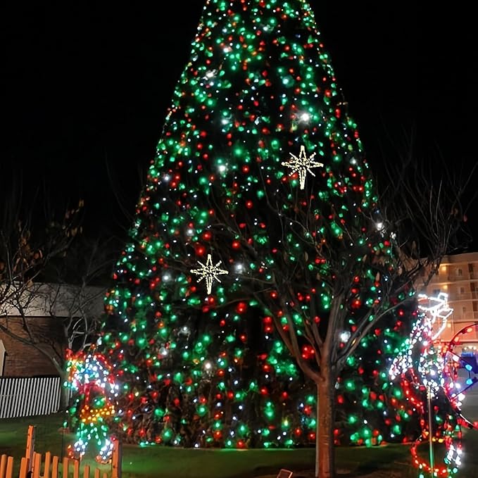 OZS Connectable Red and Green Christmas String Lights, 2Pack Total 164FT 400LED Christmas Lights for Outdoor Indoor, Plug in Tree Lights with 8 Modes, String Lights for Christmas Decorations Holiday