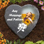 Custom Photo Garden Stones Personalize with Any Message and Pattern, Desgin Heart Shaped Memorial Stones Welcome Stones 6x6 for Housewarming,Memorial Gifts and Special Day Gifts