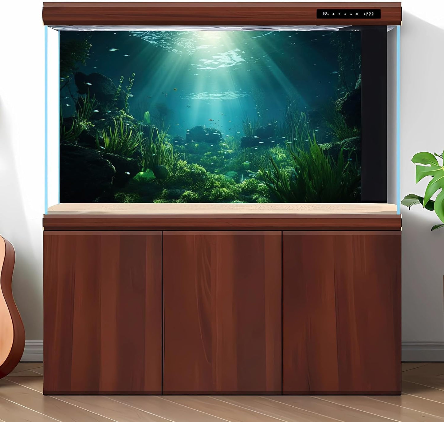 Underwater Fish Tank Background Under The Sea Aquarium Background Ocean Floor Aquatic Plants Fish Tank Backgrounds Deep Sea Sunray Tropical Aquarium Fish Reptile Tank Backgrounds 60x24in