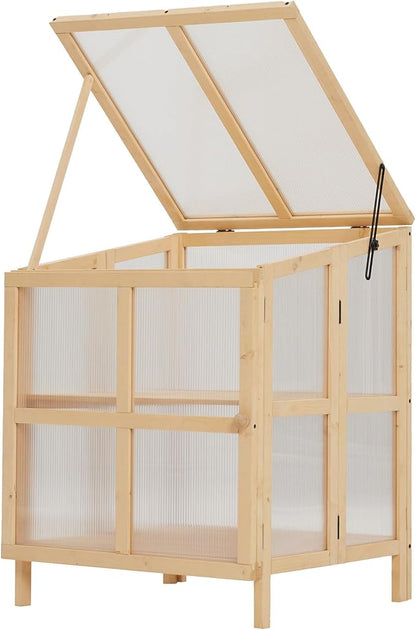 OTXIIN Cold Frame Greenhouse Cabinet, Heavy-Duty Outdoor Plant Protection Box, Portable Mini Greenhouse for Winter Gardening, Seedlings, Vegetables & Herbs