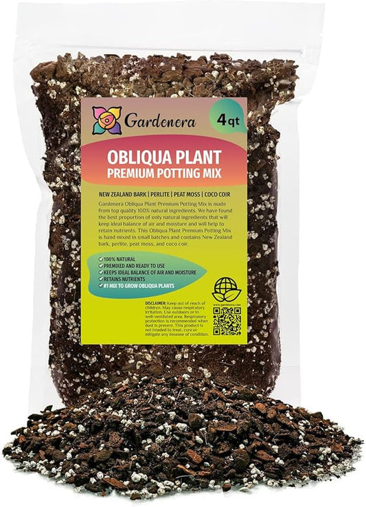 GARDENERA Monstera Obliqua Soil Blend - Customized for Unique Plant Needs by Gardenera - 4 Quart