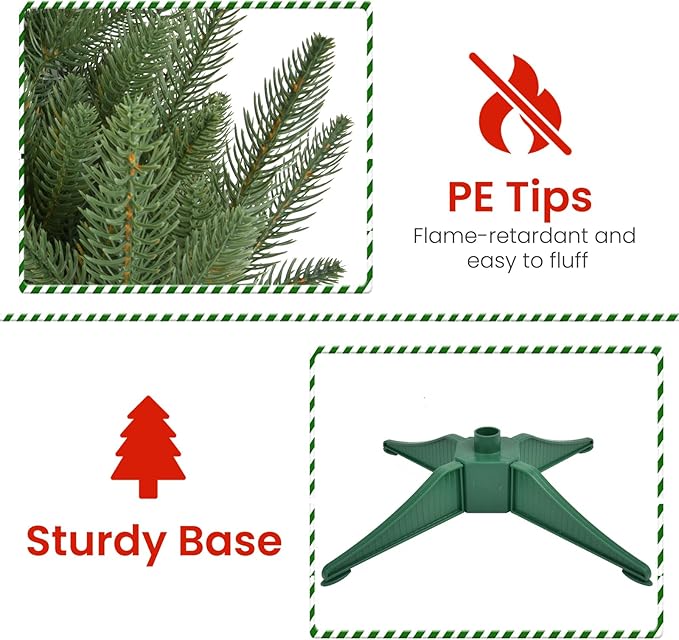 Small Christmas Tree, 3FT Artificial Tabletop Mini Christmas Tree for Office, Desk, Indoor, Outdoor, Holiday Xmas Party Decoration, Not Pre-lit Lights, Easy Assembly, Green