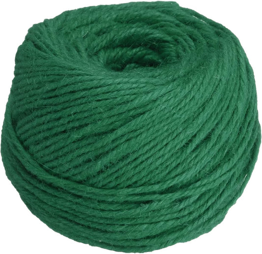 uxcell 328 Feet Natural Jute Twine String,3mm Thin Garden Twine Rope Colored Plant String Cord for DIY Art Crafts Gift Wrapping Decoration Packing Gardening Plant Hanger,Dark Green