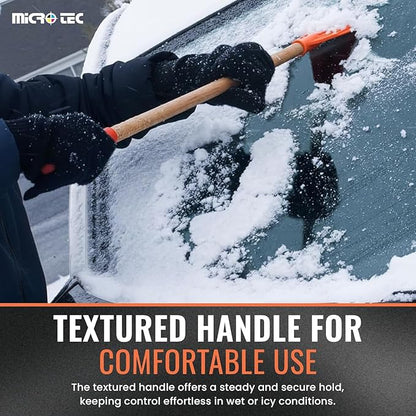 MICRO TEC Shuttsco 26" Sure Grip Ice Scraper – Freeze-Resistant Ice Removal Tool for Cars, Trucks, and SUVs – Long-Handle Scraper for Quick, Efficient Snow & Ice Clearance – Made in USA - Pack of 5