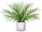 Hollyone Large Artificial Potted Plants Fake Palm Plants 16" Faux Green Plant Plastic Tropical Palm Tree in Marble Ceramic Pots Bohemian for Home Room Office House Indoor Decoration