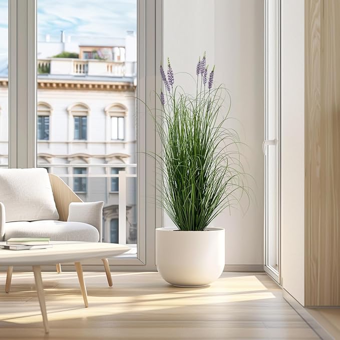 Artificial Plant 5ft(2pack) Tall Artificial Lavender Faux Plants Indoor Home Decorative