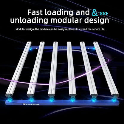 680W Led Grow Lights for Indoor Plants Full Spectrum Foldable and dimmable LED Grow Lights Daisy Chain 4x4/5x5ft Coverage Bar Style Growing Lamp for Indoor Plants