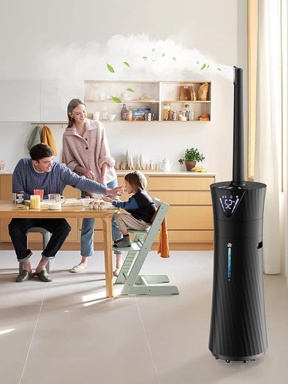 17L/4.5Gal Humidifier Large Room, Smart Quiet Ultrasonic Cool Mist Humidifiers for Bedroom, Covers 2000ft², 56H Runtime, 24H Timer, 3 Mist Modes Humidifiers for Home, Office, Plants, Black