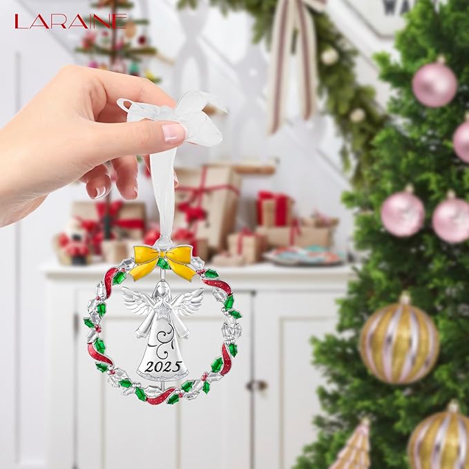 Laraine Christmas Tree Ornaments – 2025 Decorative Rotation Hanging Pendant of Car Charm Holiday Keepsake Gift Home Decor (3 Pieces Set (2025))
