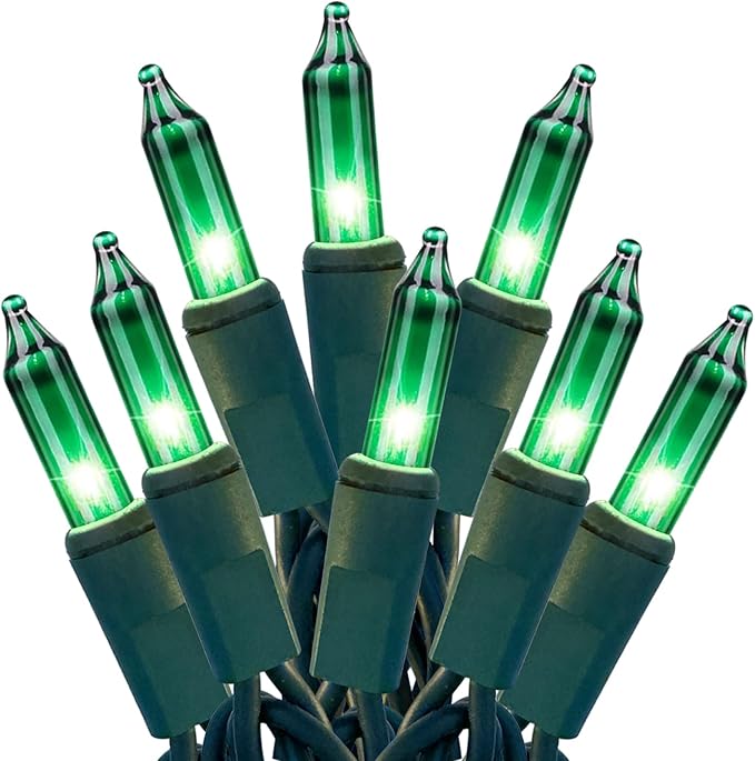 HISHINY Green String Lights 100 Count Mini St Patricks Decorations Lights with Green Wire for Outdoor Christmas Decorations Indoor Decor,UL Certified (21feet)