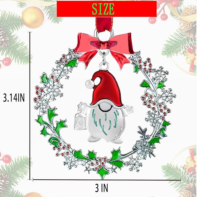 Christmas Ornaments 2025,Xmas Keepsake Pendant, Christmas Tree Ornament Handcrafted Metal DIY Hanging Craft Collectibles for Xmas Trees Home Party Party Gifts (Claus)