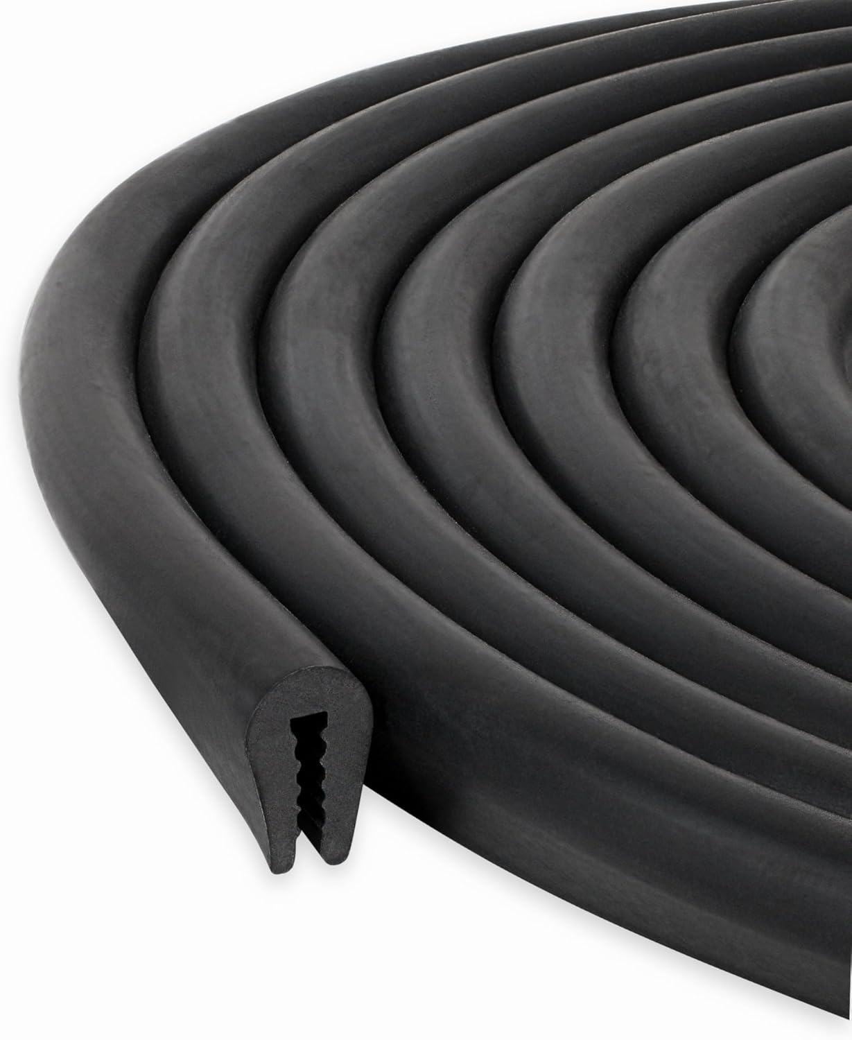 Black U Channel Edge Trim Seal EPDM 15/32" high x 19/64" Wide (30 Feet)