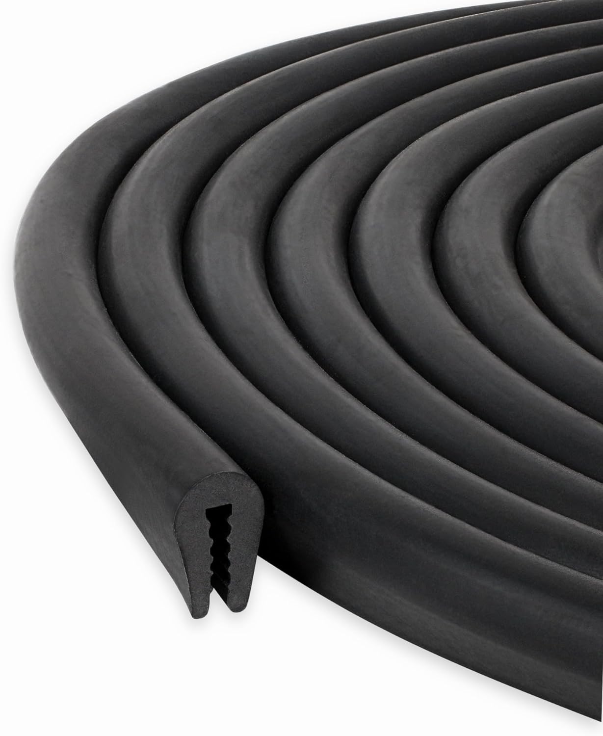 Black U Channel Edge Trim Seal EPDM 15/32" high x 19/64" Wide (3 Feet)