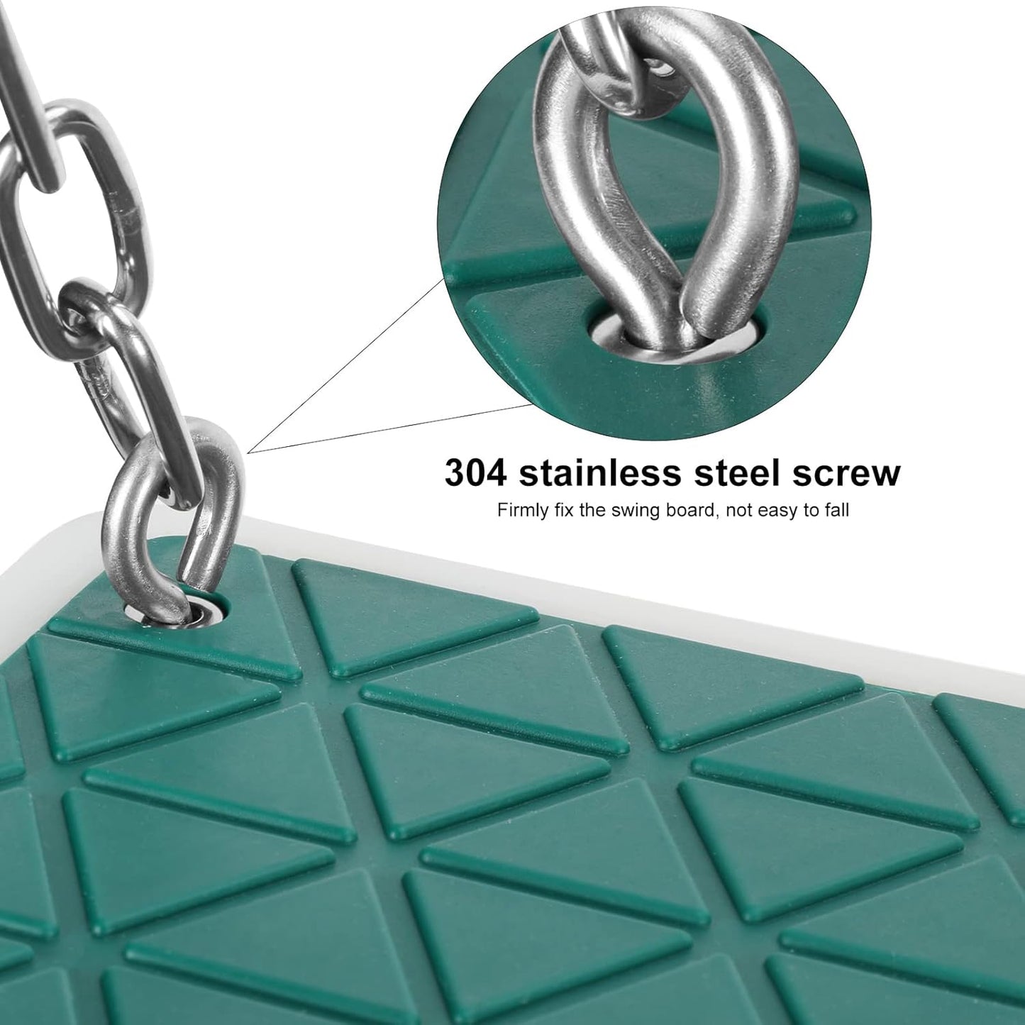 Swing Seat Heavy Duty, Non Slip Tree Swing Set Playground Swing Set Accessories for Kid Indoor Outdoor Backyard,Green