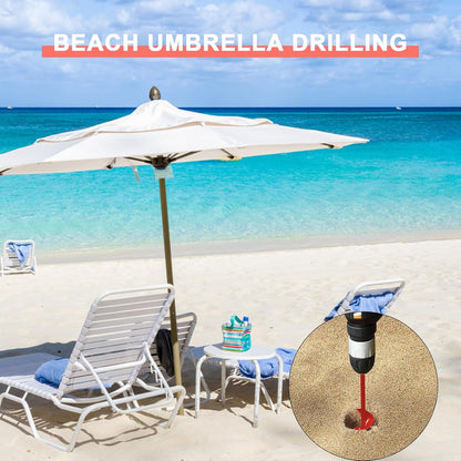 SYITCUN Auger Drill Bit for Planting - 4" X 12" Heavy-Duty Garden Auger Spiral Drill Bit - Bulb Planter Tool & Auger Post Hole Digger - 3/8" Hex Drive Drill