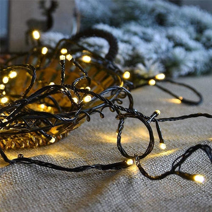 weillsnow 66 FT 200 LED Warm White Christmas Lights,Plug in Waterproof String Lights,8 Lighting Modes with Memory for Outdoor Indoor Garden Tree Christmas Party Decorations(Warm White)