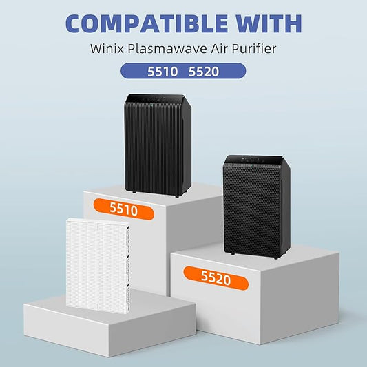 5510 5520 HEPA Air Purifier Filter Q Replacement for Winix Plasmawave Air Purifier,# 1712-0123-00,3 Pack