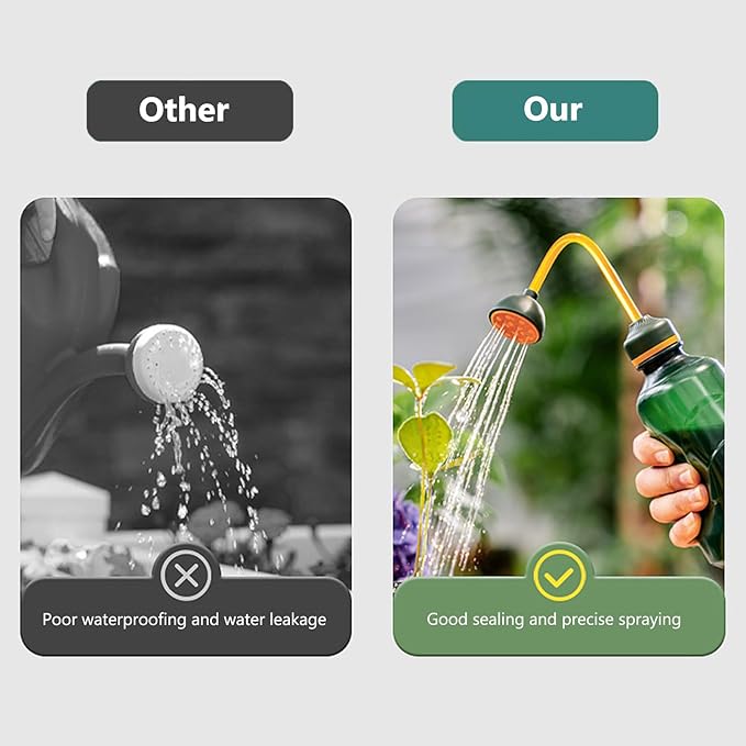 Watering Can for Seedlings, Small Watering Can for House Plant Garden Flower 0.45L (Green)