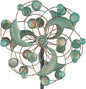 DREAMYSOUL Wind Spinner, Kinetic Wind Spinners Outdoor Metal, Garden Spinner for Yard Outside Patio Lawn Decor (Green & Cooper)