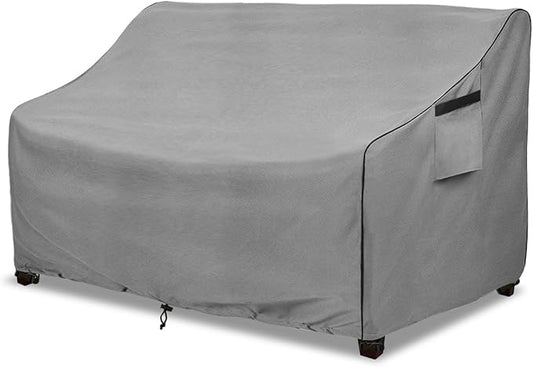 okcool Heavy Duty Patio Sofa Cover, 100% Waterproof 3-Seater Outdoor Sofa Cover Fits up to 85W x 38D x 35H Inches, Lawn Patio Furniture Covers,Grey