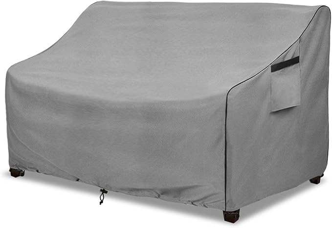 okcool Heavy Duty Patio Sofa Cover, 100% Waterproof 3-Seater Outdoor Sofa Cover Fits up to 79W x 38D x 35H Inches, Lawn Patio Furniture Covers,Grey
