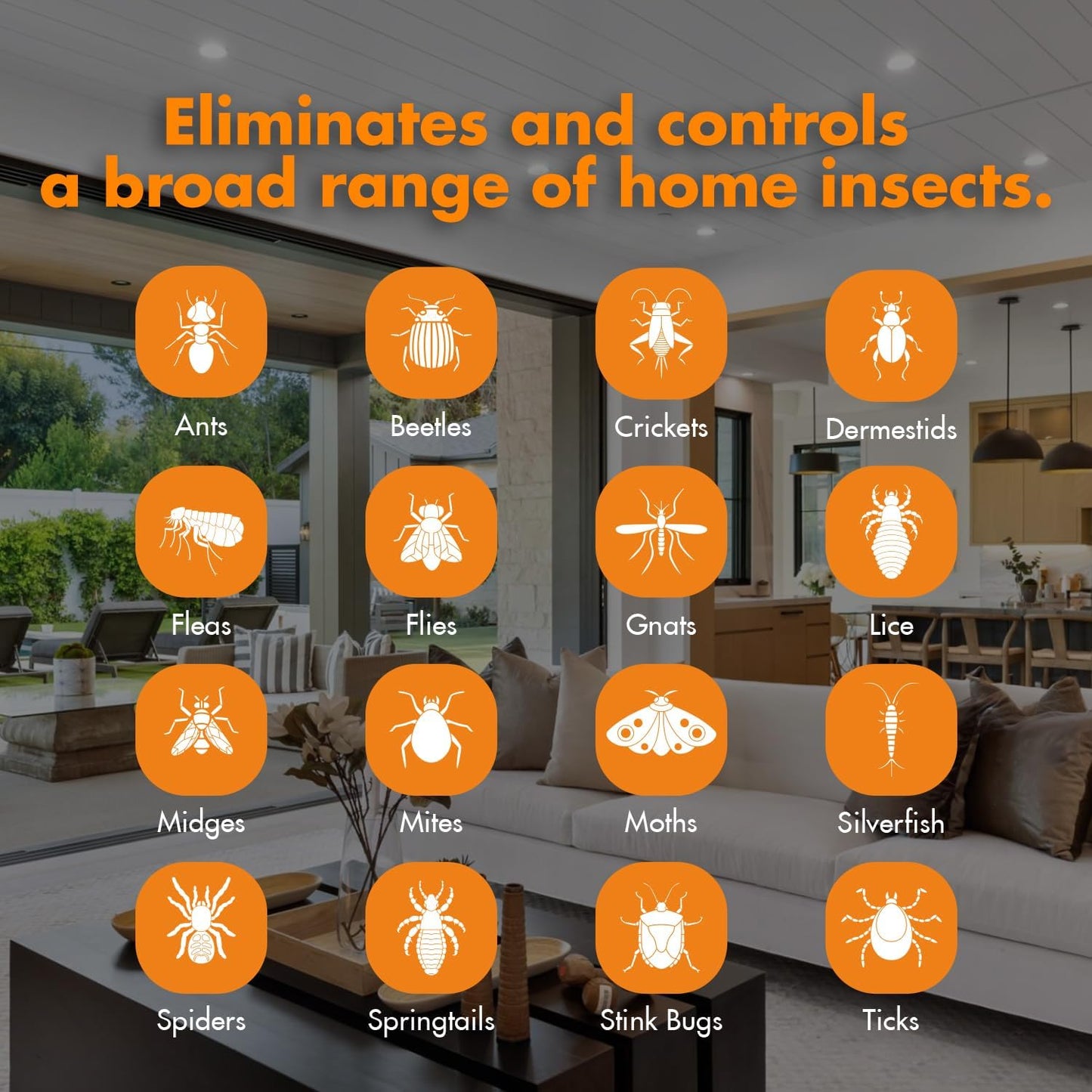 EcoVenger by EcoRaider All Purpose Insect Control 16 oz, Fleas, Fruit Flies, Gnats, Moths, Roaches, Spiders, Fast Kill, Lasting Prevention, Kill Eggs, Plant Extract Based & Non-Toxic, Child & Pet Safe