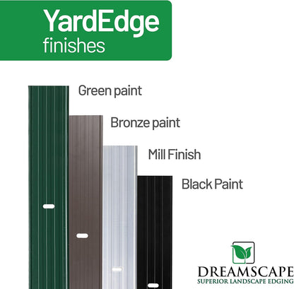 Dreamscape YardEdge Aluminum Landscape Edging - 8 Strips, 6ft Each (48ft Total), Bronze Duraflex Paint - Professional Quality Landscaping Border, Metal Divider for Lawn, Garden, Flowerbed