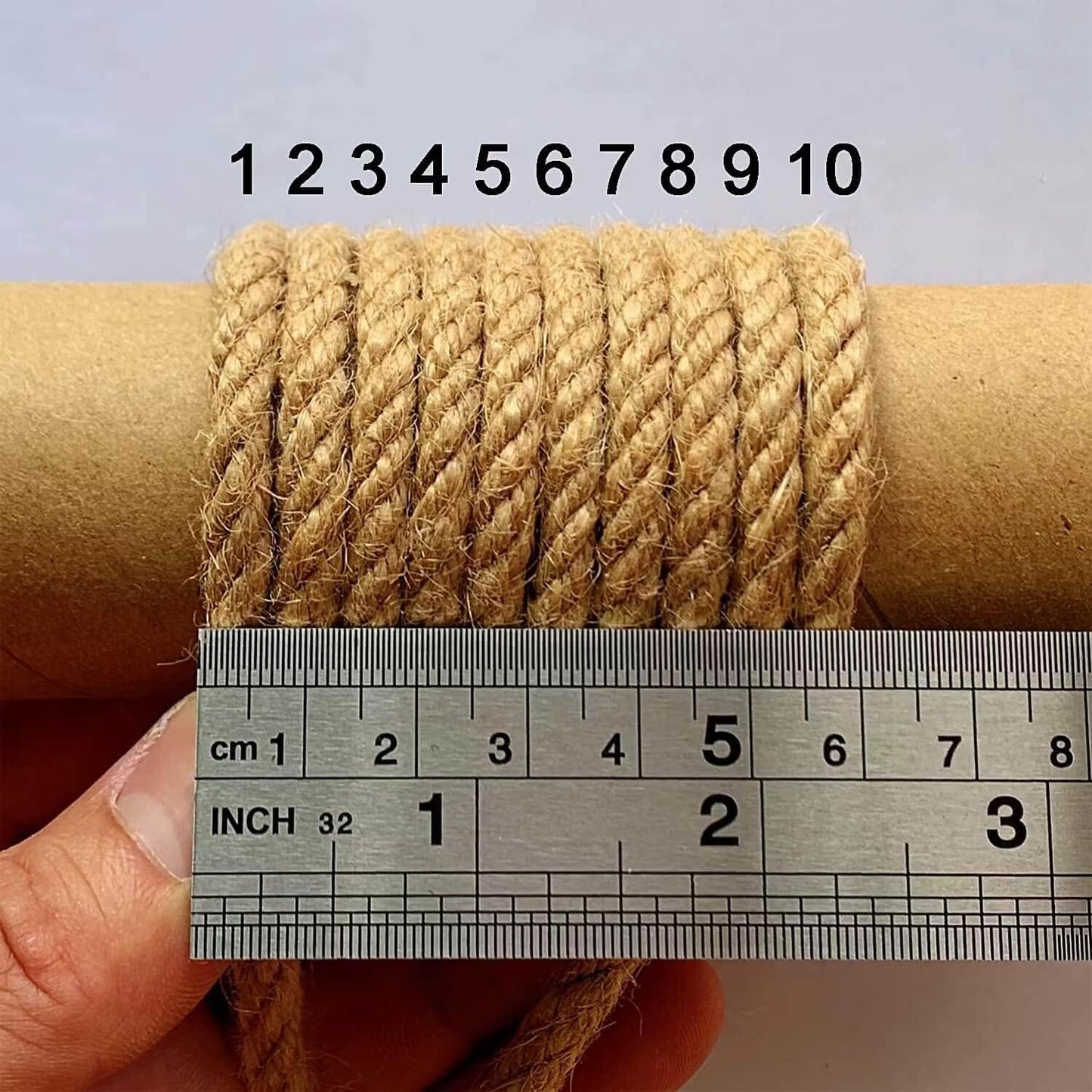 2-Pack Natural Jute Twine Rope, 6mm x 656ft Heavy Duty & Eco-Friendly - for Crafts, Gardening, Cat Scratching Post, Bundling & Hanging, 328Feet/Roll