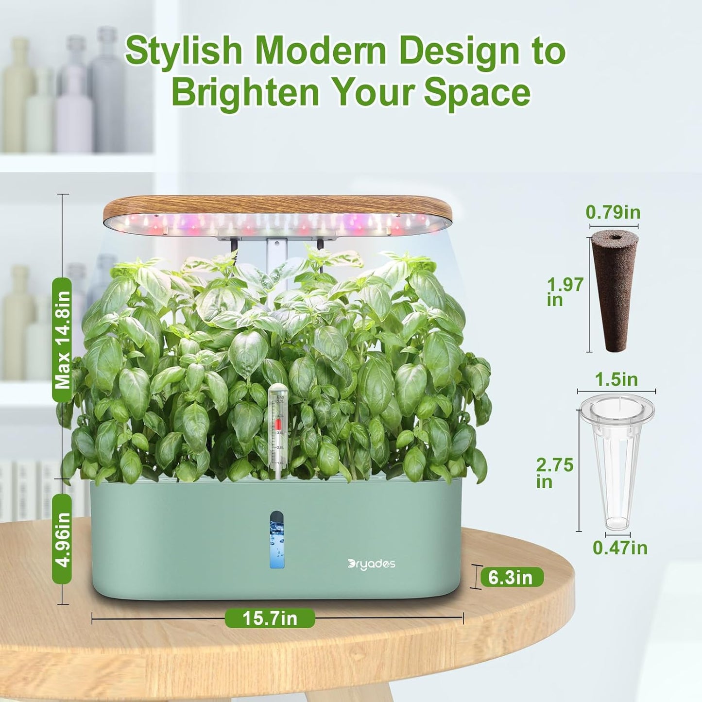 Hydroponics Growing System Indoor Garden: 12 Pods Herb Garden Kit Indoor with LED Grow Light Plant Germination Kit Aeroponic Healthy Fresh Herbs Vegetables Hydroponic Planter for Home Kitchen Office
