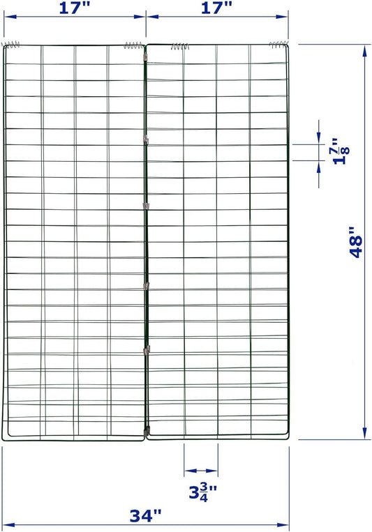 Garden Cucumber Trellis A-Frame Folding Plant Trellis 48 Inch by 34 Inch for Climbing Vegetables Flowers Green 1 Pack with Clips,Cable Ties and Ground Stakes