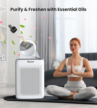 VEWIOR Air Purifiers for Home Large Room Up to 3000Sq.ft, H13 HEPA Air Purifier for Bedroom with PM2.5 Display Air Quality Sensor, Sleep Mode, Timer, Air Cleaner for Smoke, Pet Hair, Dust Pollen