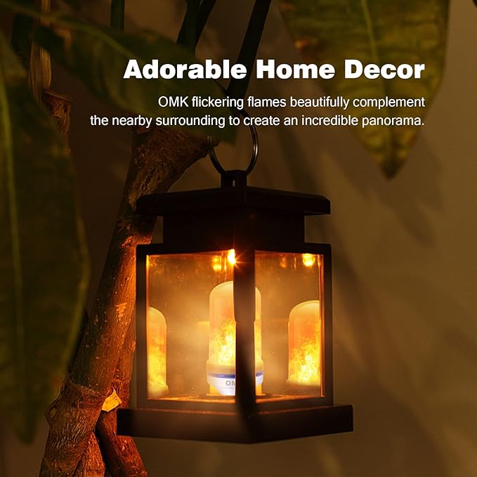 Sunlight Forest - LED Flame Effect Light Bulb - 4 Modes with Upside Down 108 Pcs 2835 E26 E27 Beads LED Flame Bulb for Christmas Gift Atmosphere Holiday Hotel Party Decorative (1PACK)