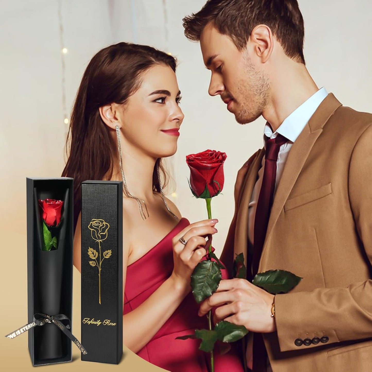 Yamonic Preserved Flower Rose Birthday Gifts for Women, Mothers Day Rose Flowers Gifts for Mom, Real Flower for Women, Grandma, Wife, Girlfriend Gifts for Christmas, Valentine's Day