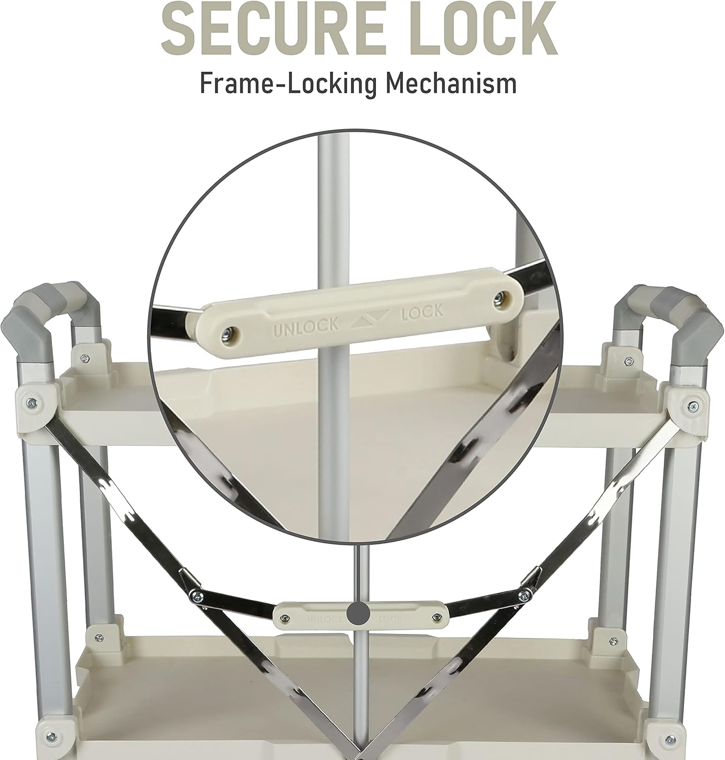 Olympia Tools 89-355 Pack N Roll Collapsible Service Cart, XL, 300LB Capacity, White