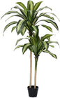 Artificial Dracaena Tree 4FT Tall Fake Tree - Faux Indoor Plant with UV Resistant Potted Design - Realistic Large Artificial Plants for Home Living Room Office Decor Indoor