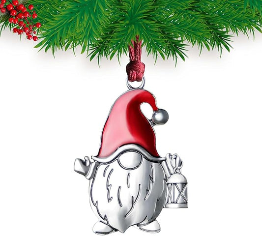 Christmas Ornaments 2025,Gnome Xmas Keepsake Pendant, Christmas Tree Ornament Handcrafted Metal DIY Hanging Craft Collectibles for Xmas Trees Home Party Party Gifts (Gnome)
