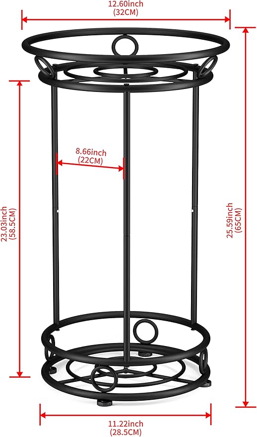 Plant Stand Indoor Outdoor - Metal Planter Holder Shelf Tall Tiered Flower Pot Display Organizer Rack for Garden, Patio, Living Room, Bathroom, Office (Black)
