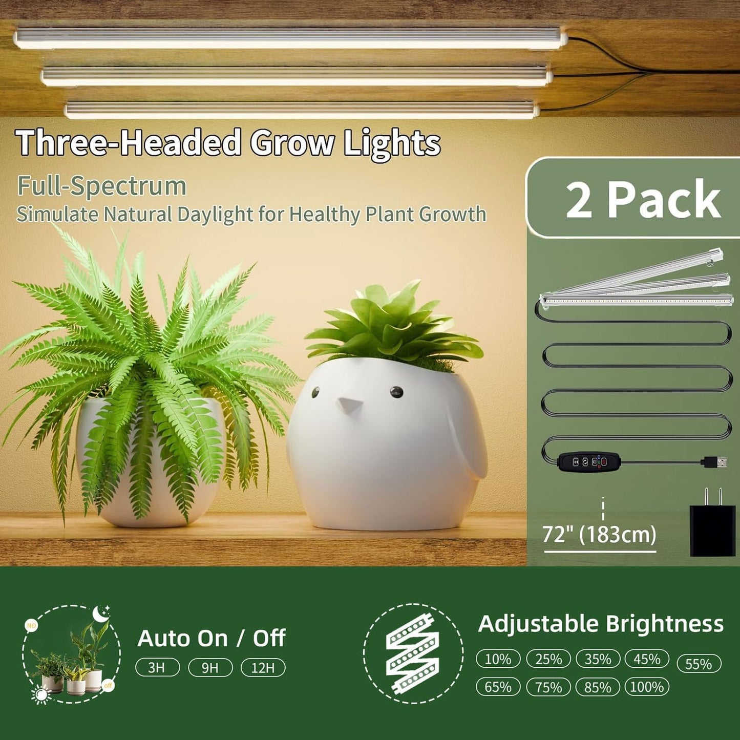 Plant Stand Indoor with Grow Lights, 6 Tiered Metal Plant Shelf, 55" Large Plant Stand for Indoor Plants Multiple, Corner Plant Holder Display Shelves, Tall Plant Rack for Living Room, Patio