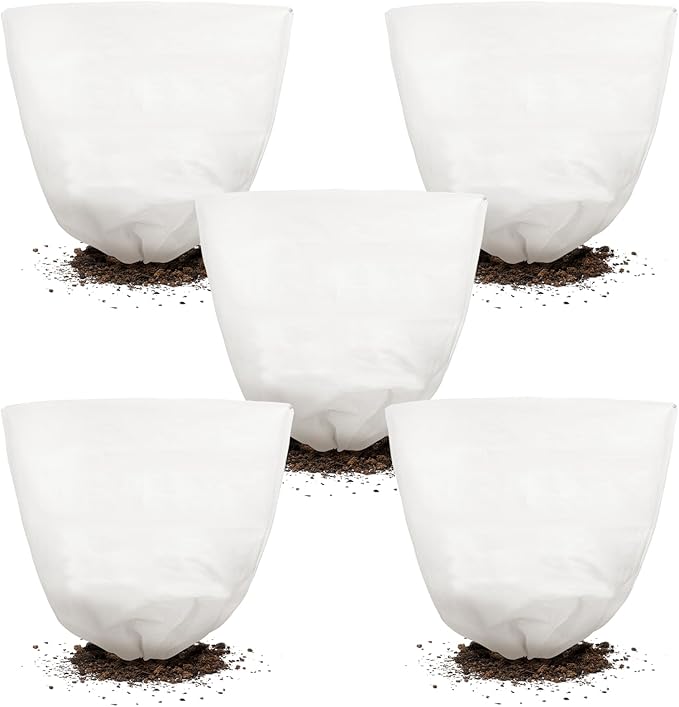 NNG 3PCS Winter Plant Covers Freeze Protection 39.4x39.4Inch Frost Blanket Shrub Covers with Zipper Drawstring Plant Protector Shrub Jacket Winter Tree Cover for Outdoor Plants, Shrub Potted Plants