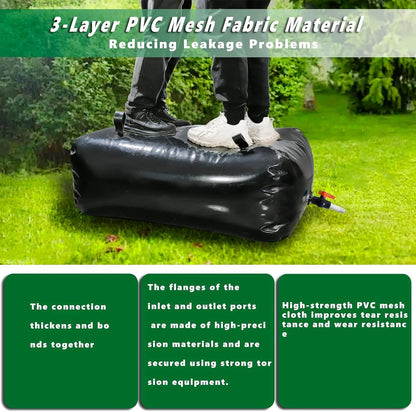 400 L/100 gal Water Bladder Storage Containers, Foldable Portable Water Tank Large Capacity Soft Water Bag, Drought Resistance, Fire Prevention, Emergency Water