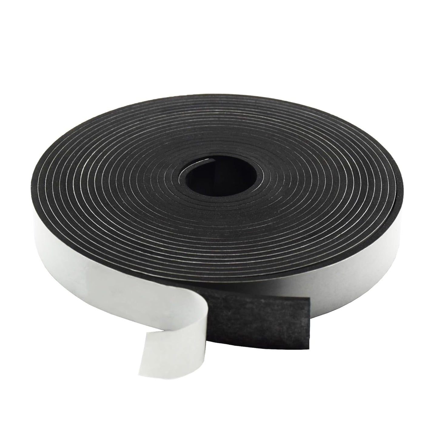 DOBTIM Neoprene Rubber Strips Self Adhesive 1/8 (.125)" Thick X 1" Wide X 25'Long, Solid Rubber Sheets, Rolls & Strips for Gaskets DIY,Sealing, Bumpers, Abrasion