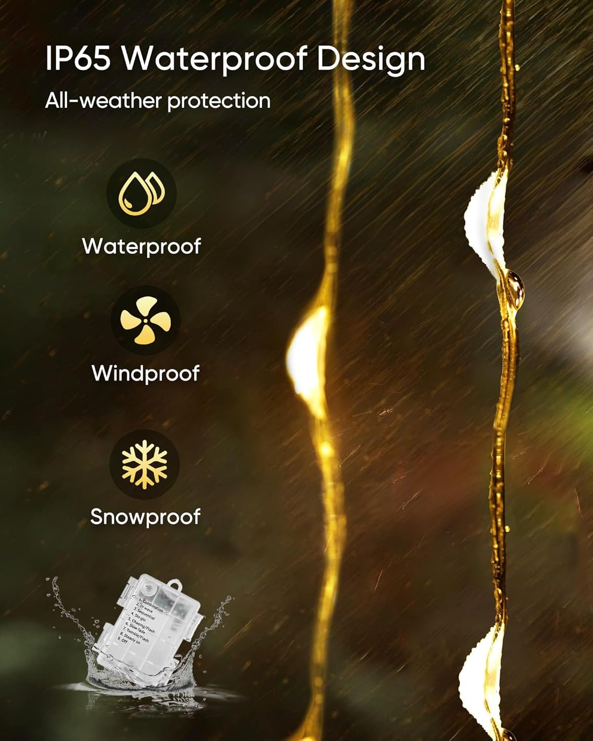 Homemory 4 Pack 20 Ft 60 LED Fairy Lights Battery Operated Christmas Lights with Remote Waterproof 8 Modes Firefly Twinkle String Lights for Party Bedroom Wedding Halloween Decorations