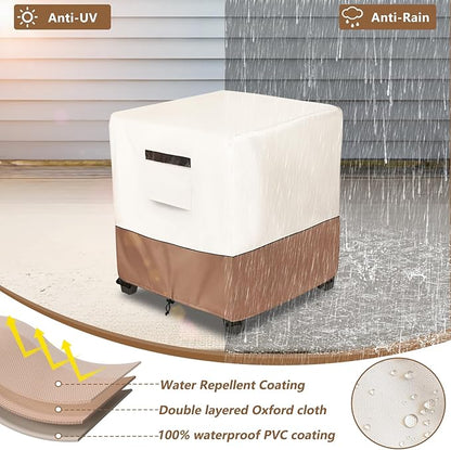 Outdoor Rocking Chair Side Table Cover, Heavy Duty All-Weather Patio Side Table Cover Fits Square Small Tables (13 x 16.5 x 17 Inches)