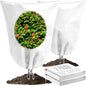 2 Pack Winter Plant Covers Freeze Protection with Drawstring, 39.3" x 39.3" Frost Cloths for Outdoor Plants Covers for Winter Cold Weather Tree Covers Freeze Protection, Shrubs Trees Jacket