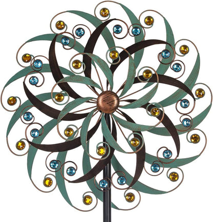 Stargarden Large Metal Wind Spinners for Outdoor, Metal Yard Art Wind Sculptures & Spinners for Yard and Garden Decorations (20x80 Inches)