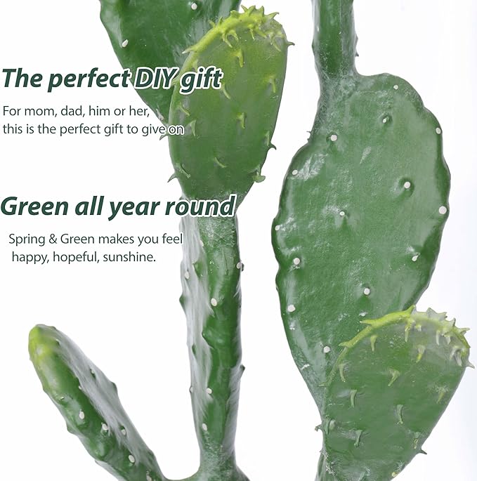 31Inch Artificial Cactus Faux Cacti Fake Cactus Saguaro Potted Plants for Indoor Outdoor Home Offices Store Decoration