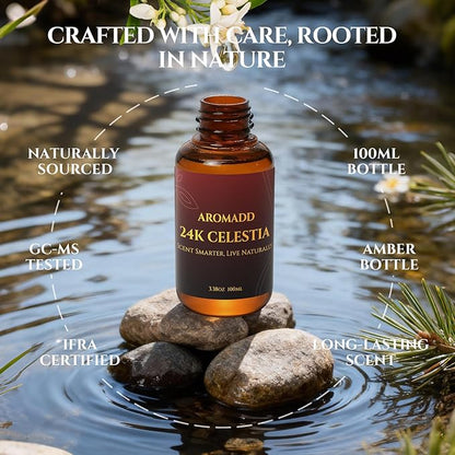 AROMADD 24K Celestia Diffuser Oil Inspired by Luxury Hotel Scent 3.38 Fl Oz (100ml), Aroma Diffuser & Hotel Fragrance Diffuser Oil, Essential Oil Diffuser for Aromatherapy, Long-Lasting