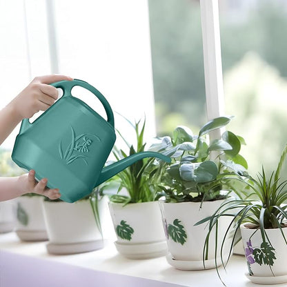 Plastic Watering Can - Green Color - 1 Gallon